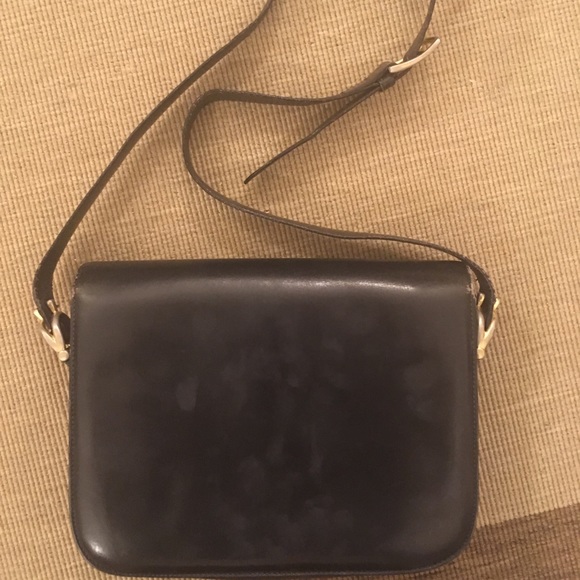 Celine classic / vintage box bag (navy leather) - Picture 4 of 8